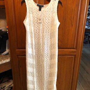 Ashely Stewart White lace slit sides dress size 14/16